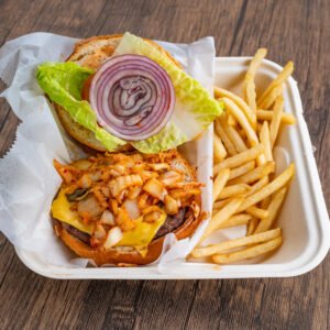 Kimchi Burger w/Fries