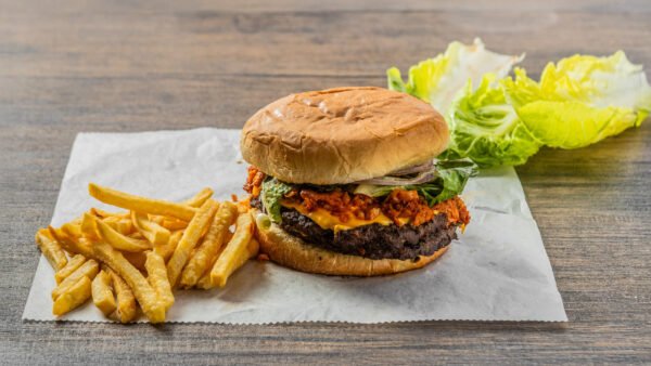 Double Kimchi Burger w/Fries